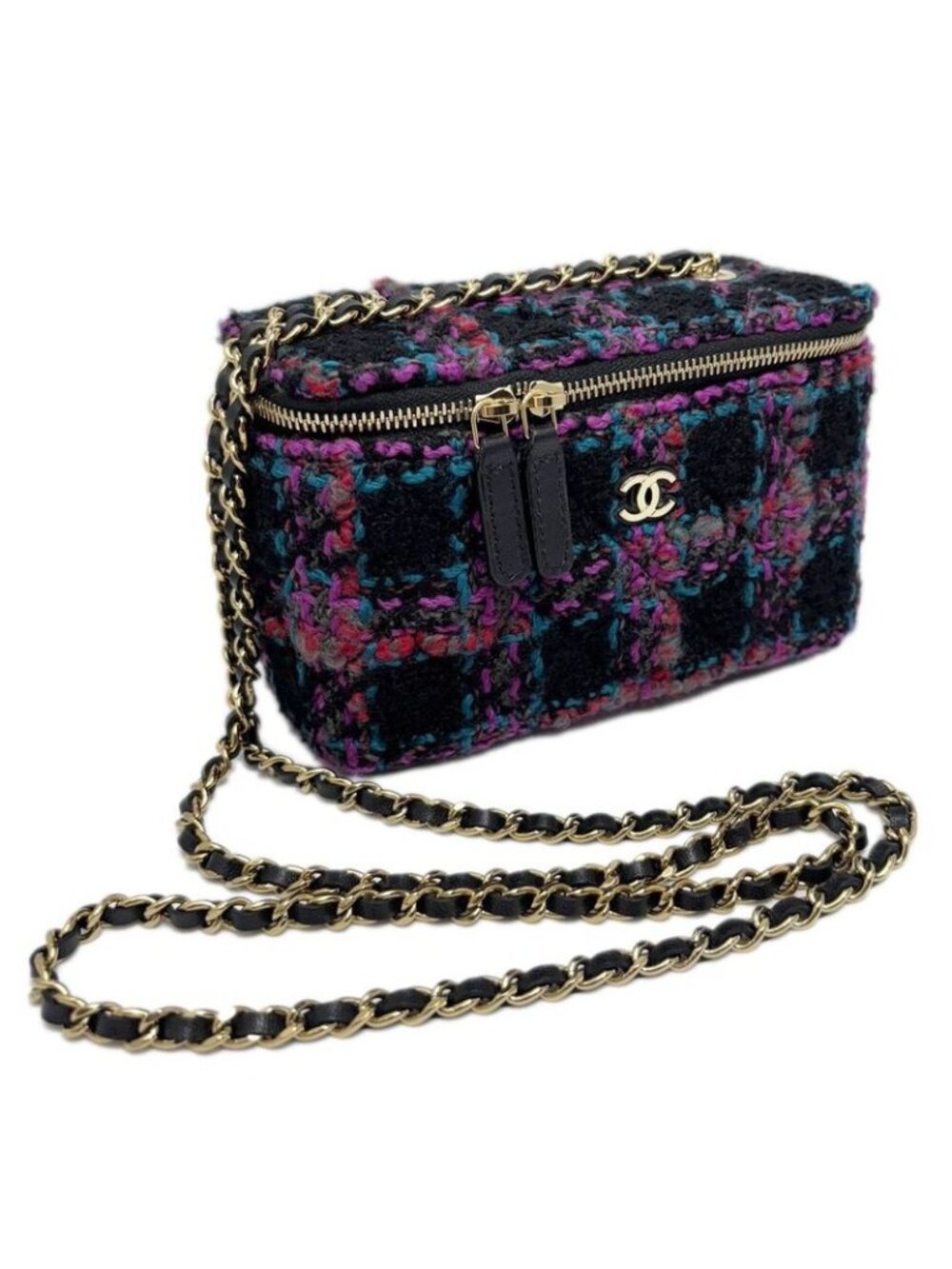 Chanel Tweed Classic Vanity Chain Shoulder Multicolor